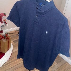 Polo Ralph Lauren size medium navy blue button up tee